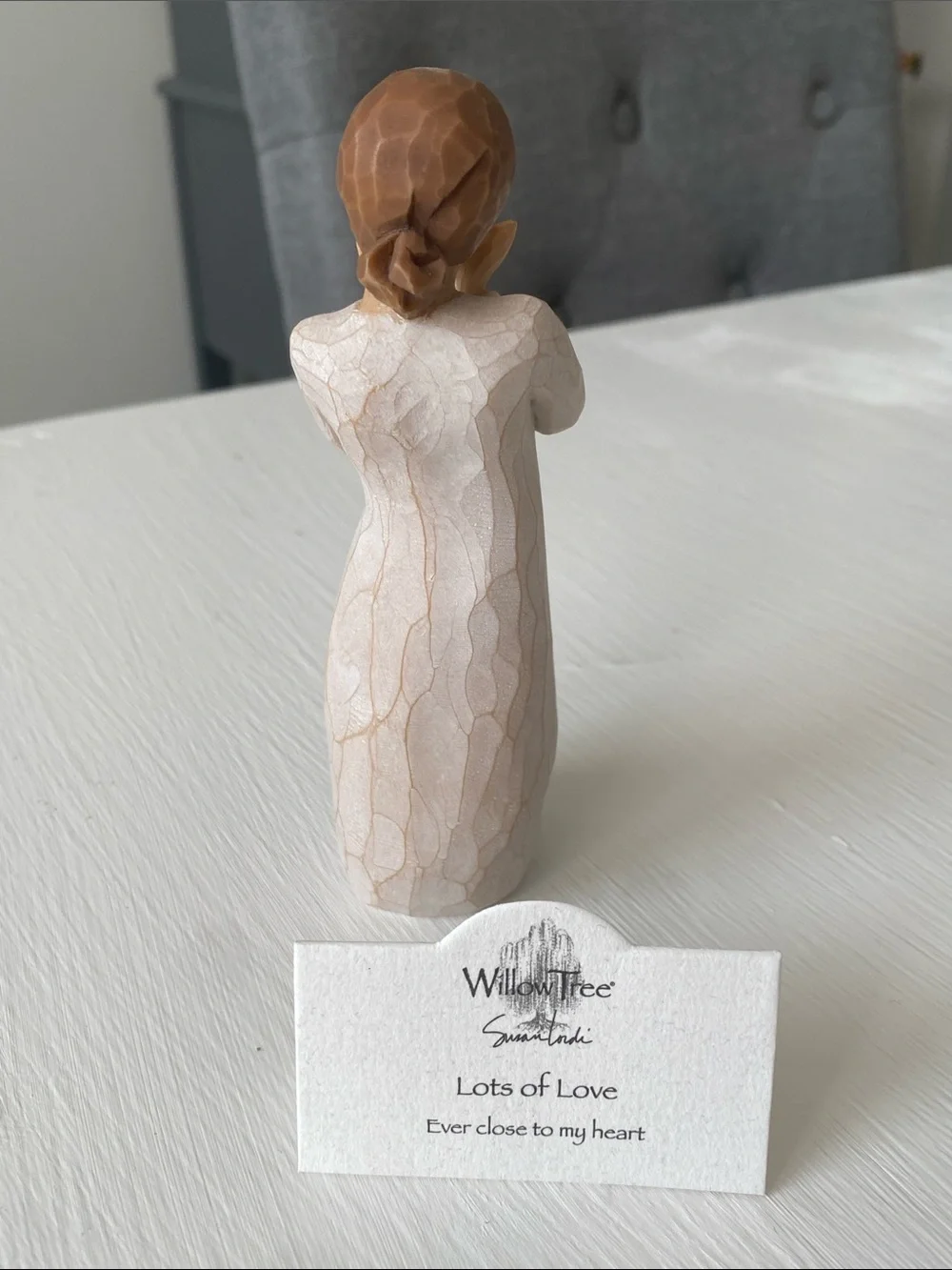 Willow Tree 'Lots of Love' Figurine, Gold Glitter Heart, Ever Close to my Heart